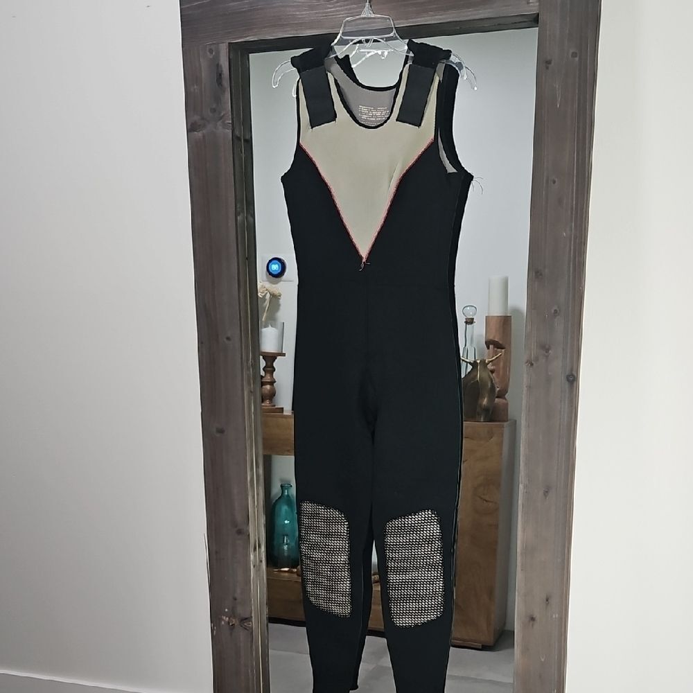 Stylish Black and Cream Jumpsuit